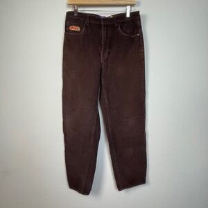 EMPIRE Corduroy Pants Brown Mens Size 34x30 Vintage Relaxed Fit
